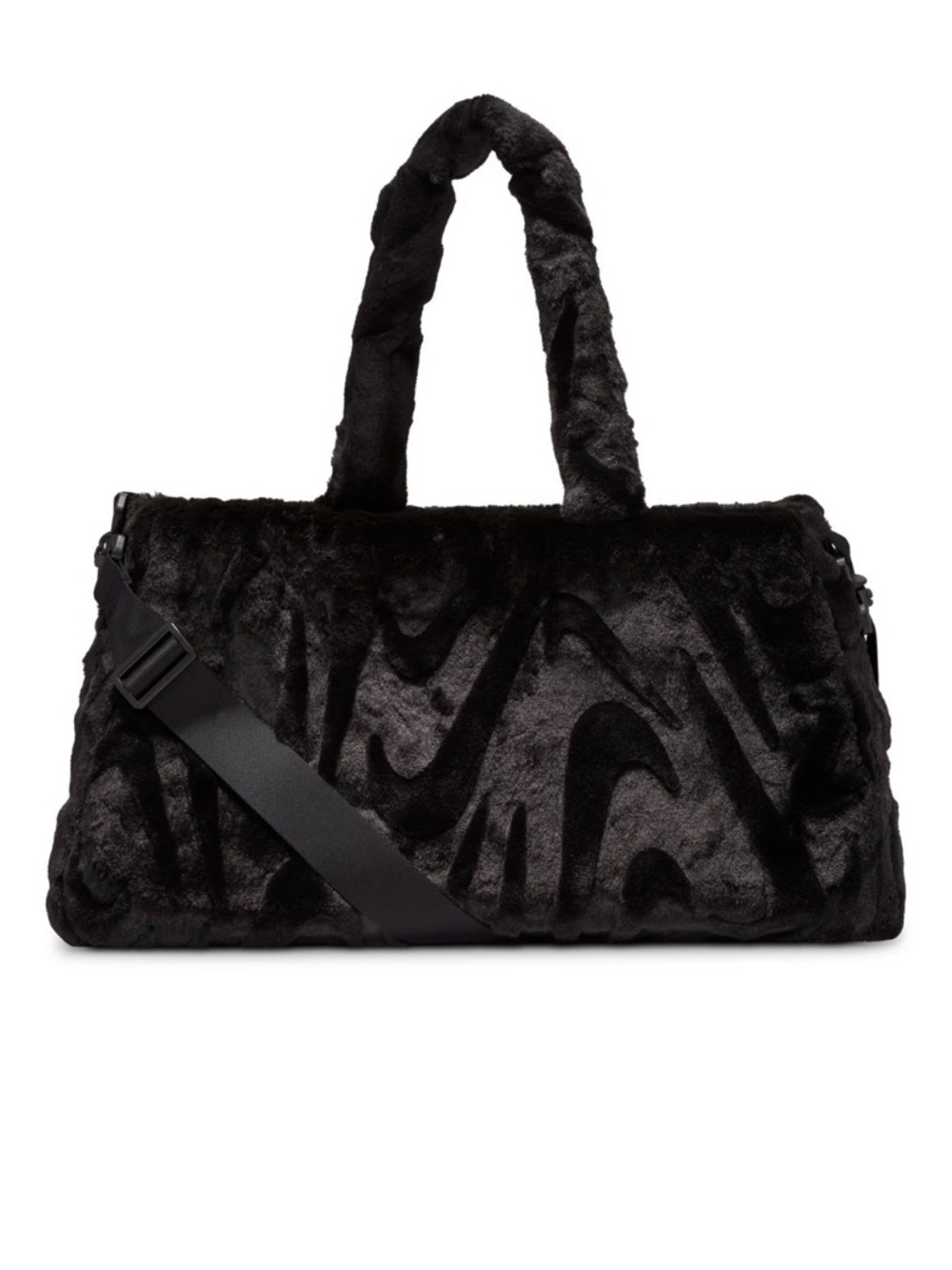 Nike Black Faux Fur Shoulder Bag
